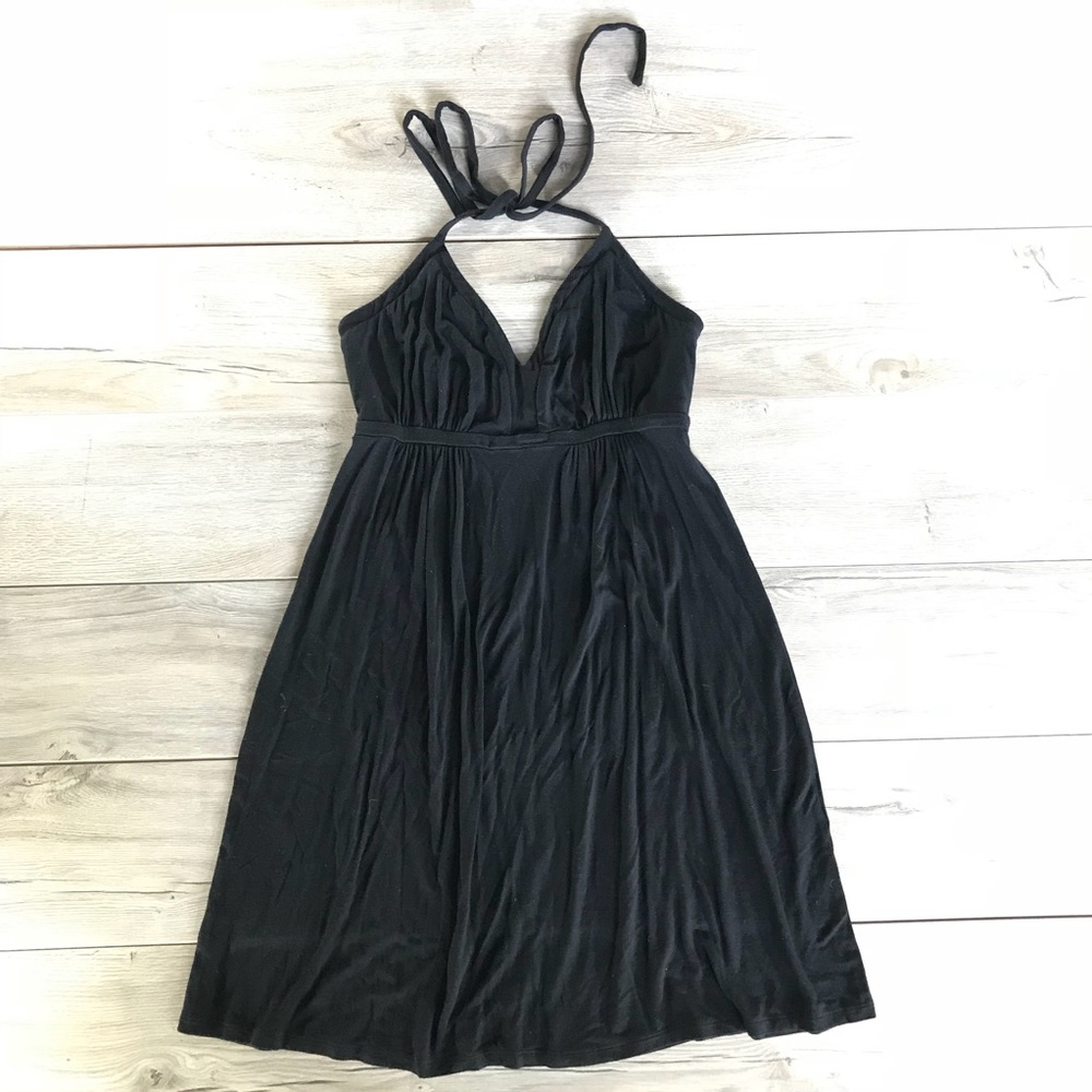 Express Black Mini Halter Dress